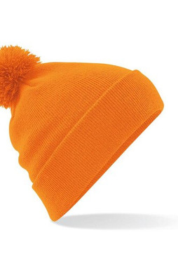 Beechfield BF426 - Chapeau dHiver Élégant avec Pompon en Fausse Fourrure