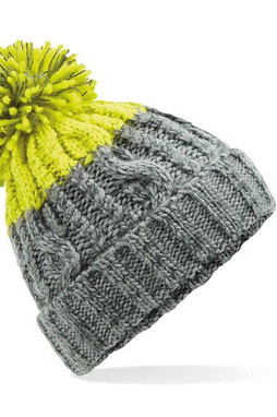Beechfield BF437 - Berretto Caldo a Maglia con Banda in Sheepskin