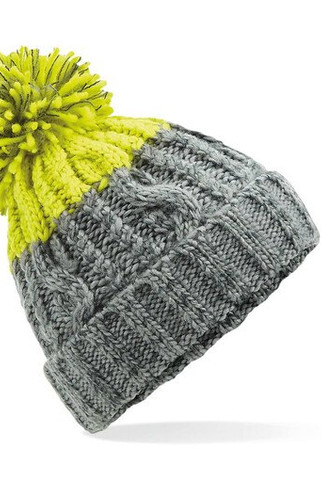 Beechfield BF437 - Berretto Caldo a Maglia con Banda in Sheepskin