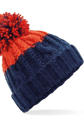 Beechfield BF437 - Berretto Caldo a Maglia con Banda in Sheepskin