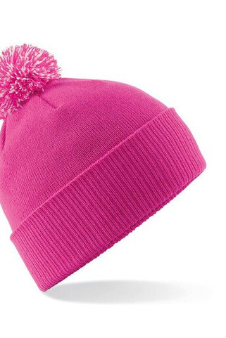 Beechfield BF450 - Trendy Two-Tone Pompom Winter Beanie