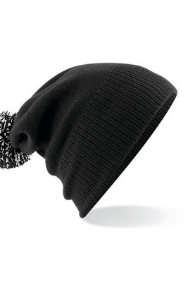 Beechfield BF450 - Cappello Invernale con Pompom Bicolore