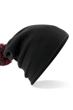 Beechfield BF450 - Modische Beanie mit Zweifarbiger Bommel