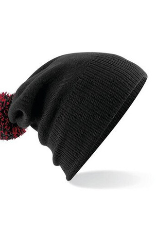 Beechfield BF450 - Trendy Two-Tone Pompom Winter Beanie