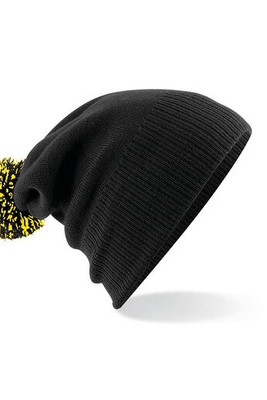 Beechfield BF450 - Trendy Two-Tone Pompom Winter Beanie