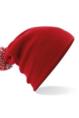Beechfield BF450 - Trendy Two-Tone Pompom Winter Beanie