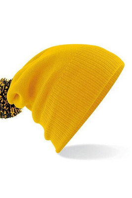 Beechfield BF450 - Trendy Two-Tone Pompom Winter Beanie