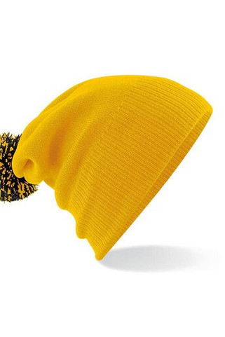 Beechfield BF450 - Modische Beanie mit Zweifarbiger Bommel