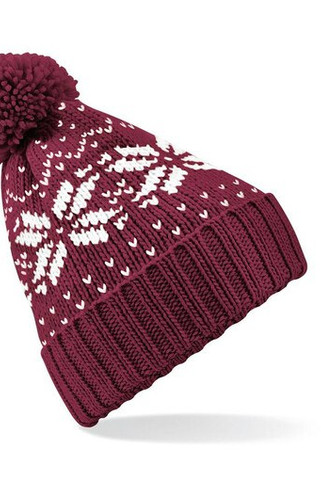 Beechfield BF456 - Chic Winter Blossom Knit Beanie with Pom Pom