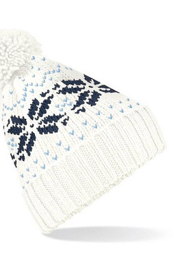 Beechfield BF456 - Chic Winter Blossom Knit Beanie with Pom Pom