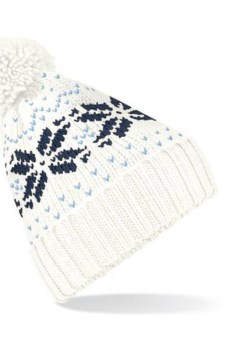 Beechfield BF456 - Chic Winter Blossom Knit Beanie with Pom Pom