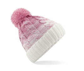 Beechfield BF459 - Berretto Elegante con Pompon in Finta Pelliccia
