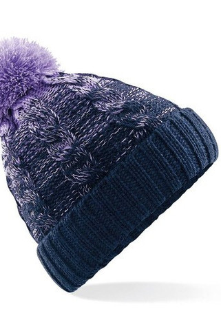 Beechfield BF459 - Luxurious Faux Fur Lined Pompon Beanie