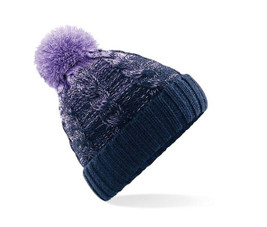 Beechfield BF459 - Luxurious Faux Fur Lined Pompon Beanie