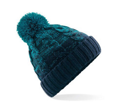 Beechfield BF459 - Berretto Elegante con Pompon in Finta Pelliccia