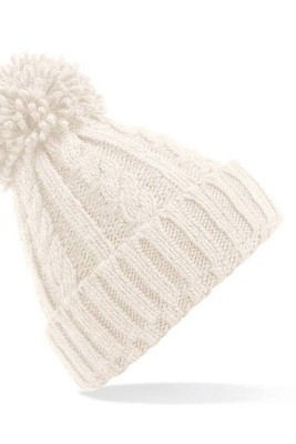 Beechfield BF480 - Cozy Pom-Pom Wool Blend Beanie with Suprafleece