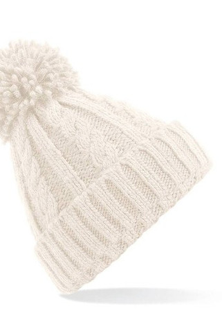 Beechfield BF480 - Cozy Pom-Pom Wool Blend Beanie with Suprafleece