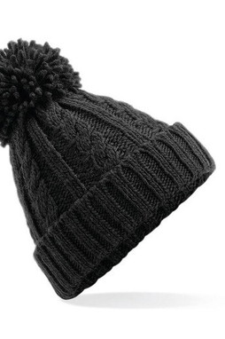 BEECHFIELD BF480 - Bonnet Douillet en Laine avec Pompon et Suprafleece