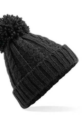 Beechfield BF480 - Cozy Pom-Pom Wool Blend Beanie with Suprafleece