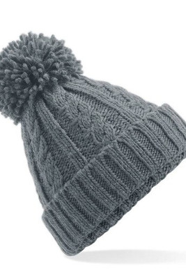Beechfield BF480 - Varm og Stilfuld Uld Beanie med Pom-Pom