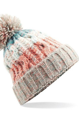 Beechfield BF486 - Corkscrew beanie with pompom