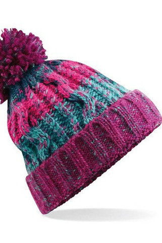 Beechfield BF486 - Bonnet Corkscrew avec pompon