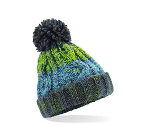 Beechfield BF486B - Childrens corkscrew beanie with pompom