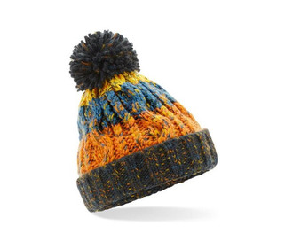 Beechfield BF486B - Childrens corkscrew beanie with pompom