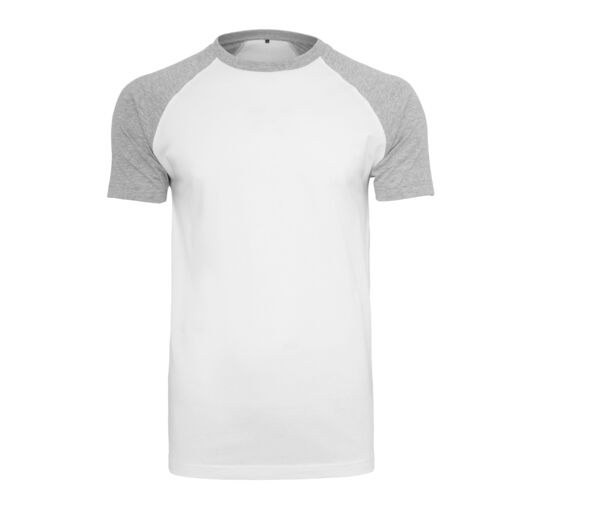 Build Your Brand BY007 - Trendy Raglan Sleeve Baseball Tee za Sports Fans