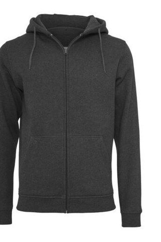 Build Your Brand BY012 - zipped hooded sweatshirt heavy
