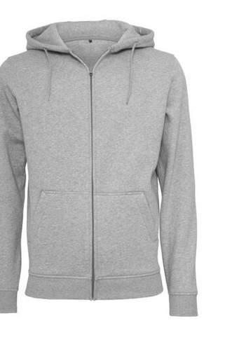 Build Your Brand BY012 - Zware hoodie met rits