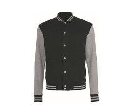 Build Your Brand BY015 - Stylischer Baseball Sweatshirt mit Kontraststreifen