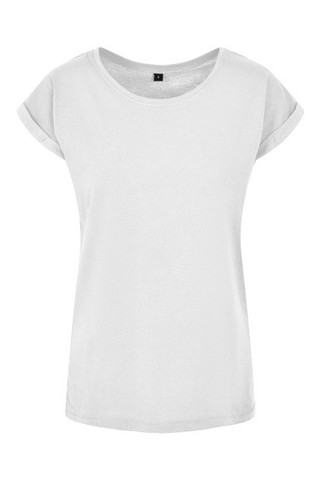 Build Your Brand BY021 - Womens Cotton Jersey T-Shirt with Folded Sleeves