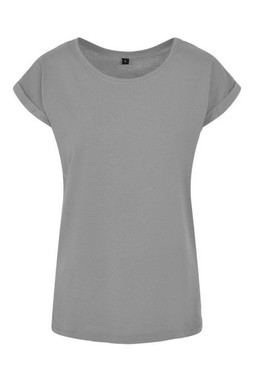 Build Your Brand BY021 - Womens Cotton Jersey T-Shirt with Folded Sleeves