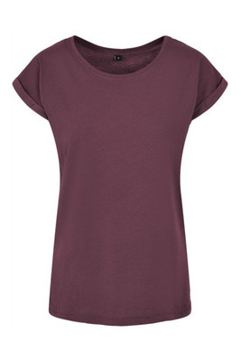 Build Your Brand BY021 - Women's Cotton Jersey T-Shirt with Folded Sleeves