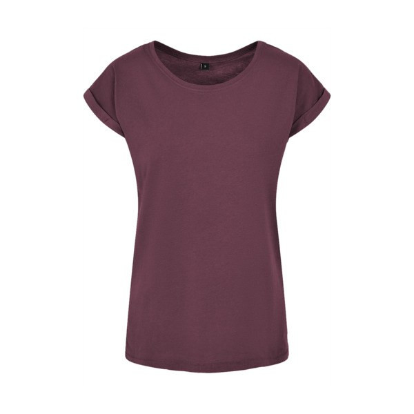 Build Your Brand BY021 - Women's Cotton Jersey T-Shirt with Folded Sleeves