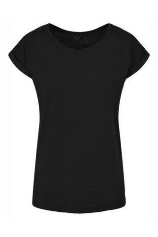 Build Your Brand BY021 - Womens Cotton Jersey T-Shirt with Folded Sleeves