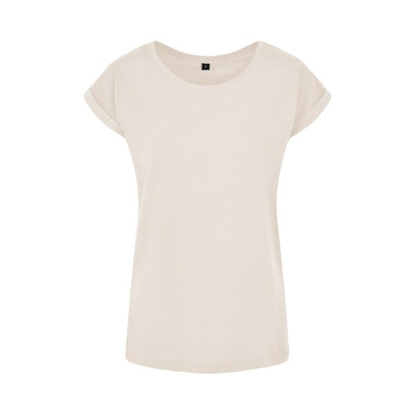Build Your Brand BY021 - Women's Cotton Jersey T-Shirt with Folded Sleeves