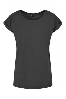 Build Your Brand BY021 - Women's Cotton Jersey T-Shirt with Folded Sleeves