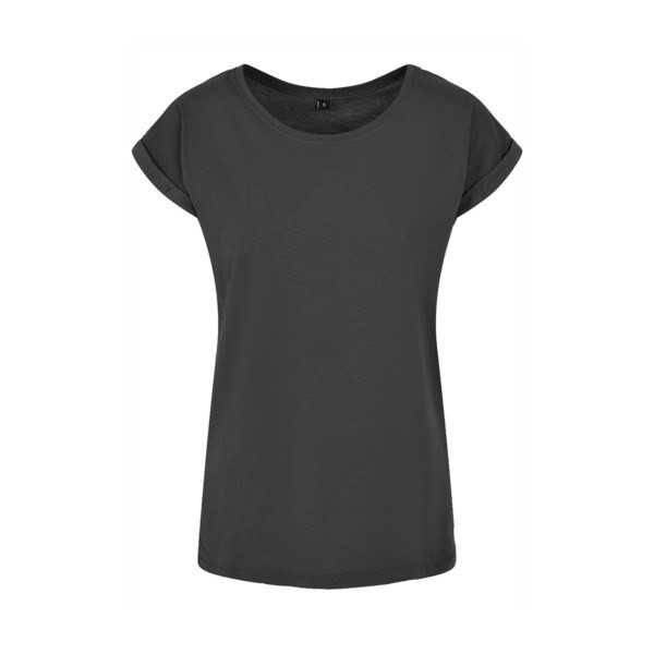 Build Your Brand BY021 - Women's Cotton Jersey T-Shirt with Folded Sleeves