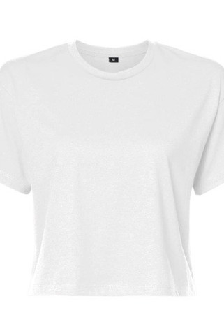 Build Your Brand BY042 - Trendy Womens Cropped T-Shirt with Comfort Fit