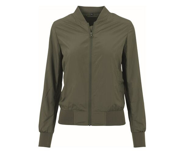 Build Your Brand BY044 - Women's Classic Bomber Jacket with Side Pockets
