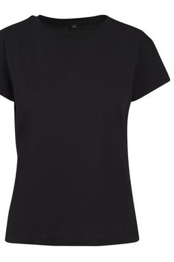 BUILD YOUR BRAND BY052 - T-Shirt Femme Confort Coton Noir Personnalisable