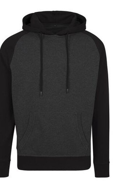 Build Your Brand BY077 - Sweatshirt med hætte med Raglanærmer