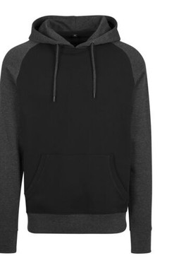 Build Your Brand BY077 - Sweatshirt med hætte med Raglanærmer