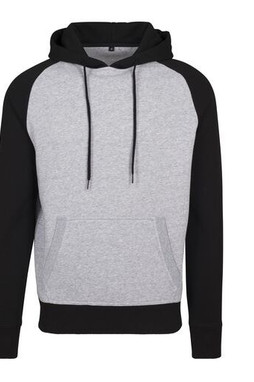 BUILD YOUR BRAND BY077 - Sweat capuche manches raglan