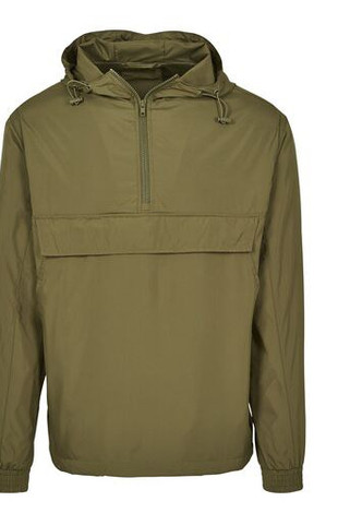 Build Your Brand BY096 - Mens Adjustable 1/4 Zip Hooded Jacket