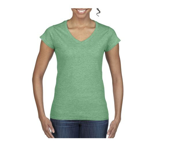 Gildan GN647 - Gildan Women's Lightweight V-Neck Cotton Tee