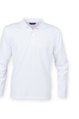 Henbury HY478 - Breathable Cool Plus Long Sleeve Polo Shirt