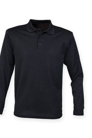 Henbury HY478 - Breathable Cool Plus Long Sleeve Polo Shirt